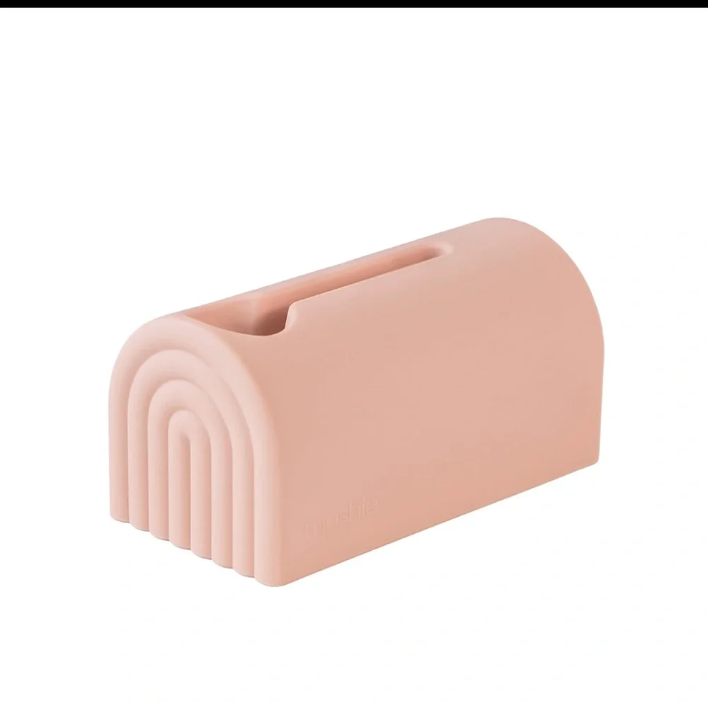 Mushie Bath Spout Cover Soft Silicone Faucet Safety Guard Cover Blush